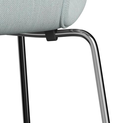 [product_category]-Fritz Hansen 3107 Chair Full Upholstery, Chrome/Sunniva 2 White/Light Blue-Fritz Hansen-3107FU-SV723-CST-FRI-7