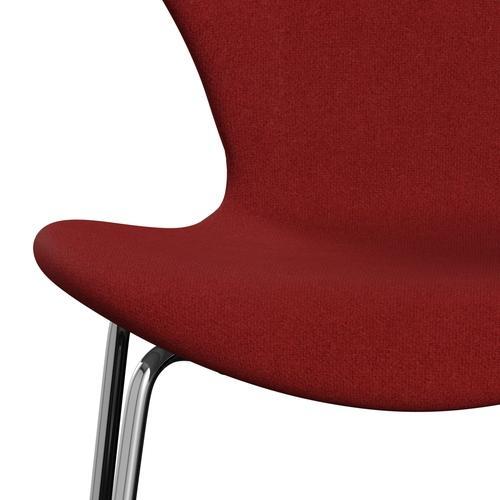 [product_category]-Fritz Hansen 3107 Chair Full Upholstery, Chrome/Tonus Burnt Red-Fritz Hansen-3107FU-TON207-CST-FRI-6