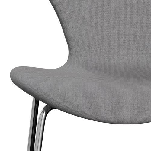 [product_category]-Fritz Hansen 3107 Chair Full Upholstery, Chrome/Tonus Light Grey-Fritz Hansen-3107FU-TON216-CST-FRI-6