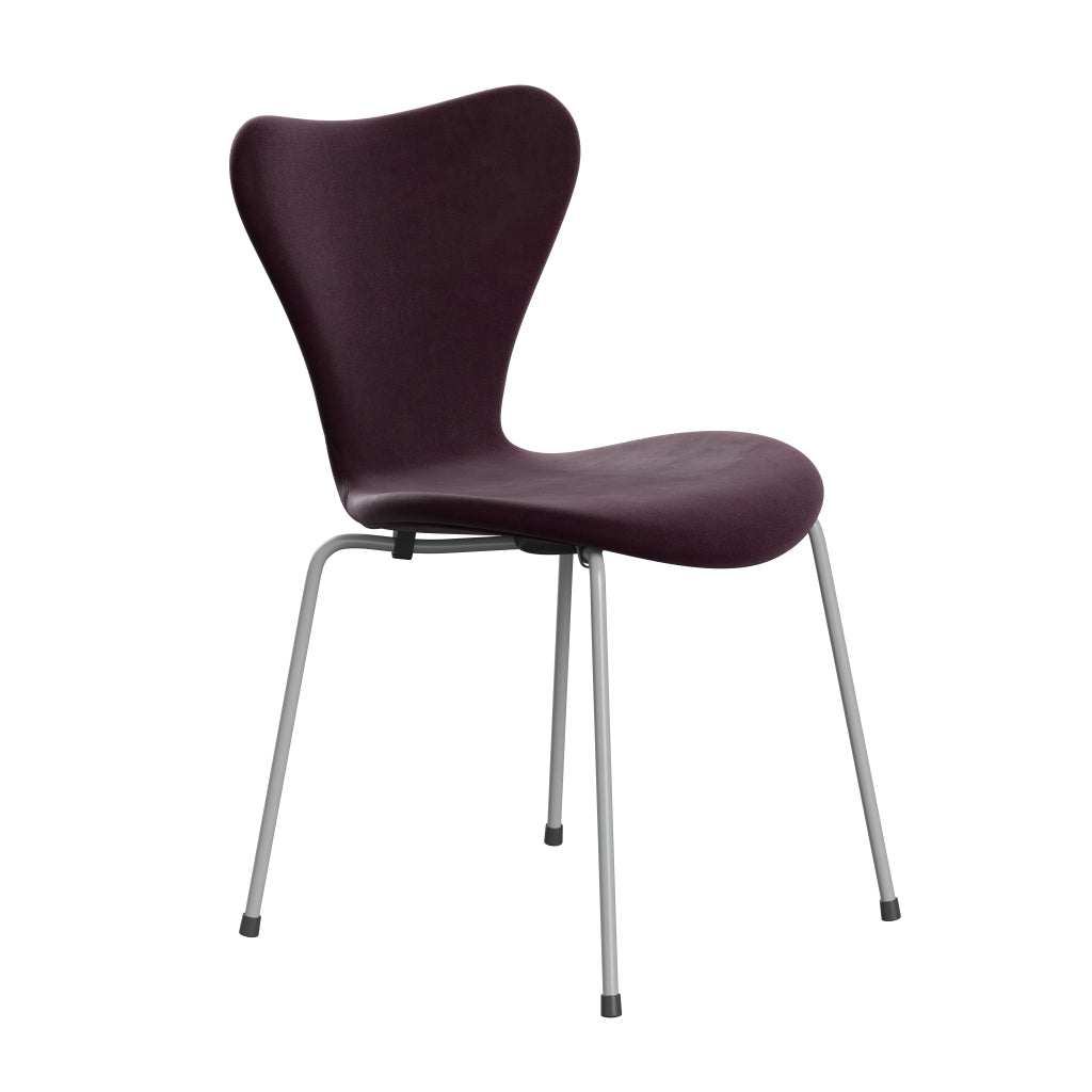 [product_category]-Fritz Hansen 3107 Chair Full Upholstery, Nine Grey/Belfast Velvet Dark Plum-Fritz Hansen-3107FU-BEL232-DRNIGR-FRI-2