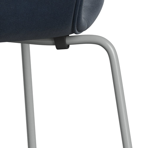 [product_category]-Fritz Hansen 3107 Chair Full Upholstery, Nine Grey/Belfast Velvet Grey Blue-Fritz Hansen-3107FU-BEL143-DRNIGR-FRI-7