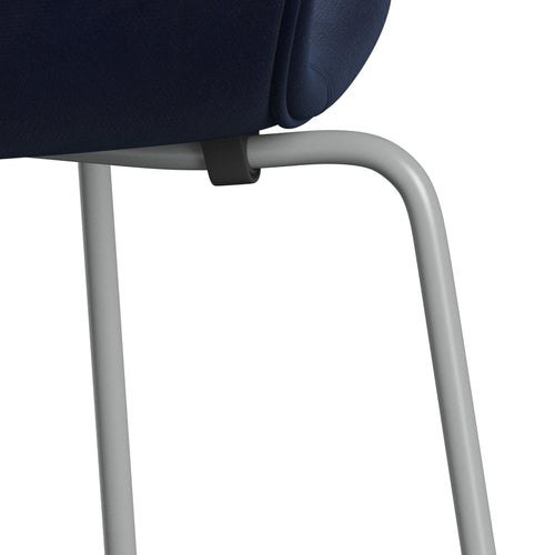 [product_category]-Fritz Hansen 3107 Chair Full Upholstery, Nine Grey/Belfast Velvet Midnight Blue-Fritz Hansen-3107FU-BEL062-DRNIGR-FRI-7