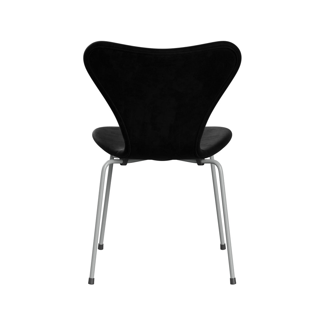 [product_category]-Fritz Hansen 3107 Chair Full Upholstery, Nine Grey/Belfast Velvet Night Black-Fritz Hansen-3107FU-BEL150-DRNIGR-FRI-4