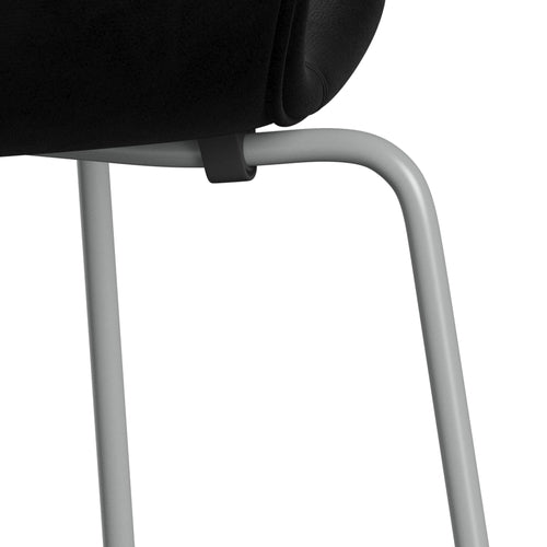 [product_category]-Fritz Hansen 3107 Chair Full Upholstery, Nine Grey/Belfast Velvet Night Black-Fritz Hansen-3107FU-BEL150-DRNIGR-FRI-7