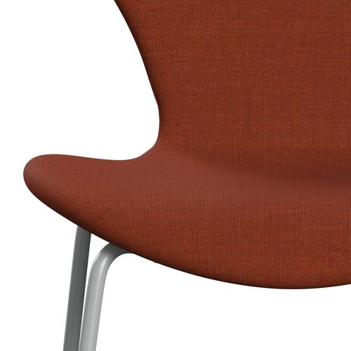 Fritz Hansen 3107 stol fuld polstring, ni grå/lærred brun pink