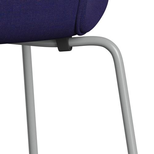 [product_category]-Fritz Hansen 3107 Chair Full Upholstery, Nine Grey/Canvas Eclectic Blue-Fritz Hansen-3107FU-CA0666-DRNIGR-FRI-7