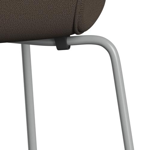 [product_category]-Fritz Hansen 3107 Chair Full Upholstery, Nine Grey/Capture Brown/Green-Fritz Hansen-3107FU-CP6301-DRNIGR-FRI-7