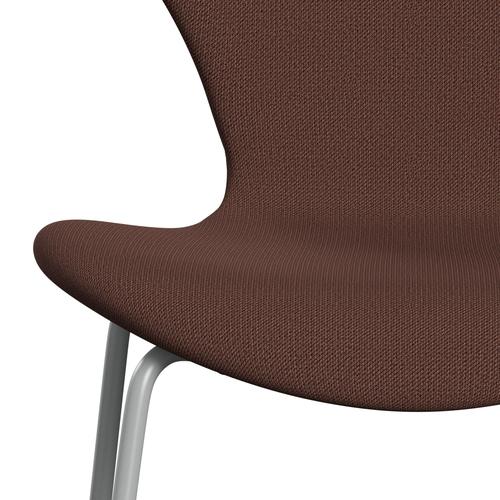 [product_category]-Fritz Hansen 3107 Chair Full Upholstery, Nine Grey/Capture Brown/Light Pink-Fritz Hansen-3107FU-CP7301-DRNIGR-FRI-6