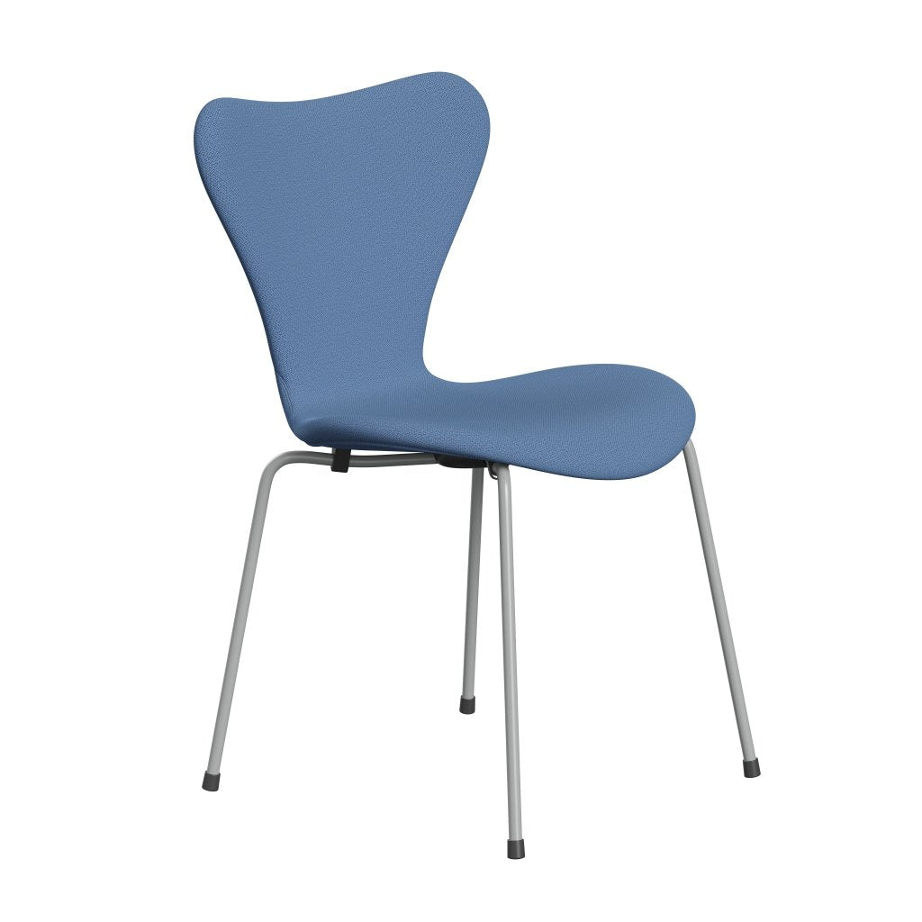 Fritz Hansen 3107 Chair Full Upholstery, Nine Grey/Capture Instant Blue