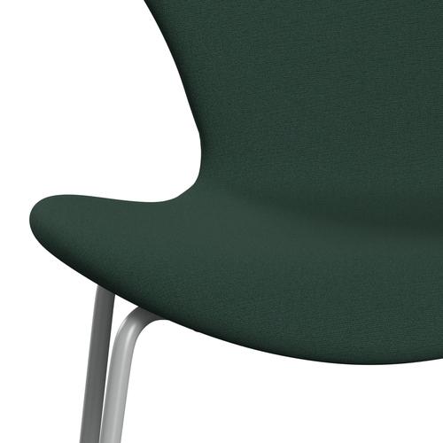 [product_category]-Fritz Hansen 3107 Chair Full Upholstery, Nine Grey/Christianshavn Dark Green Uni-Fritz Hansen-3107FU-CH1160-DRNIGR-FRI-6