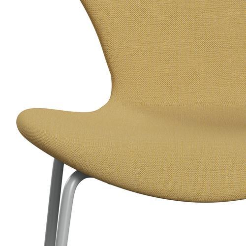 [product_category]-Fritz Hansen 3107 Chair Full Upholstery, Nine Grey/Christianshavn Yellow-Fritz Hansen-3107FU-CH1110-DRNIGR-FRI-6