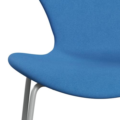 [product_category]-Fritz Hansen 3107 Chair Full Upholstery, Nine Grey/Divina Light Blue (Div742)-Fritz Hansen-3107FU-DIV742-DRNIGR-FRI-6