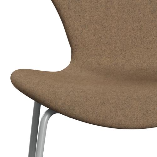 [product_category]-Fritz Hansen 3107 Chair Full Upholstery, Nine Grey/Divina Md Café Latte-Fritz Hansen-3107FU-DMD453-DRNIGR-FRI-6