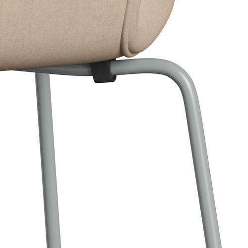 [product_category]-Fritz Hansen 3107 Chair Full Upholstery, Nine Grey/Divina Md Crème-Fritz Hansen-3107FU-DMD203-DRNIGR-FRI-7