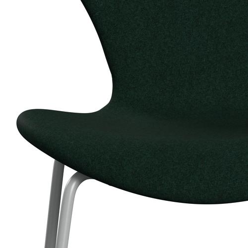 [product_category]-Fritz Hansen 3107 Chair Full Upholstery, Nine Grey/Divina Melange Dark Green-Fritz Hansen-3107FU-DIM871-DRNIGR-FRI-6