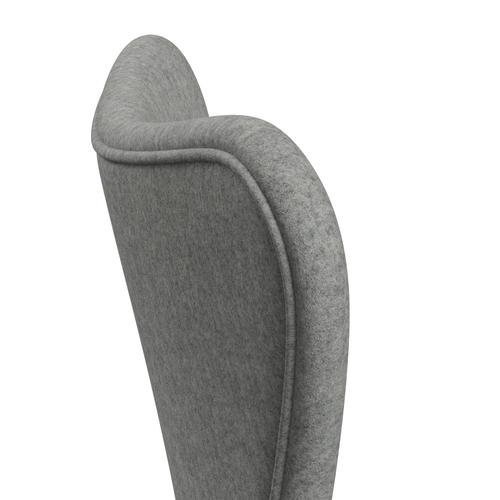 [product_category]-Fritz Hansen 3107 Chair Full Upholstery, Nine Grey/Divina Melange Light Grey-Fritz Hansen-3107FU-DIM120-DRNIGR-FRI-5