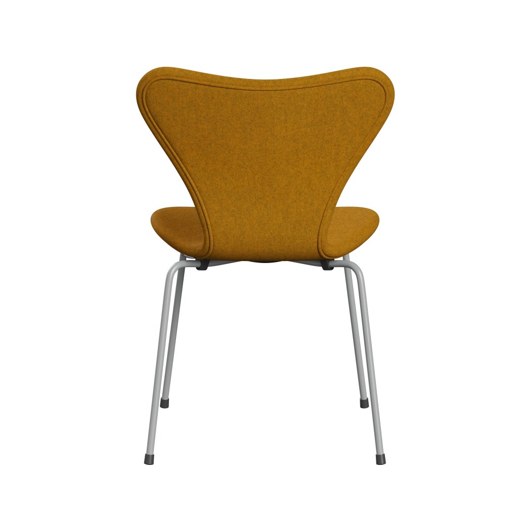 Fritz Hansen 3107 chaise pleine d'ameublement, neuf ochèmes gris / divina melange jaune