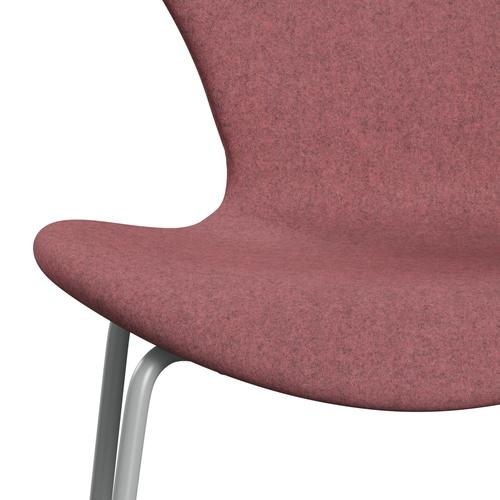 [product_category]-Fritz Hansen 3107 Chair Full Upholstery, Nine Grey/Divina Melange Pink-Fritz Hansen-3107FU-DIM617-DRNIGR-FRI-6