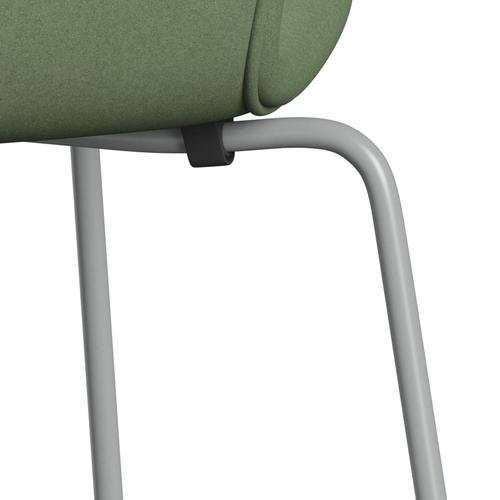 [product_category]-Fritz Hansen 3107 Chair Full Upholstery, Nine Grey/Divina Olive Green-Fritz Hansen-3107FU-DIV856-DRNIGR-FRI-7