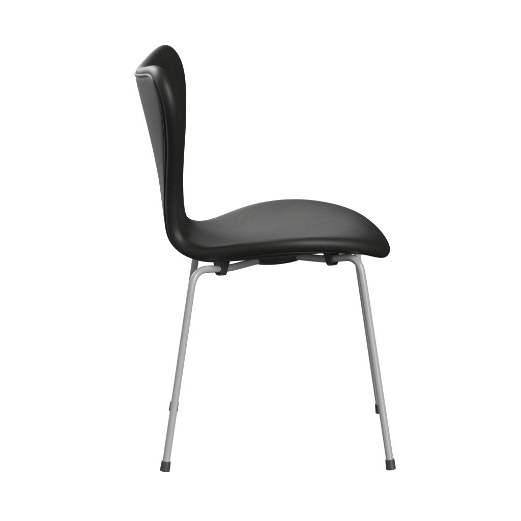 [product_category]-Fritz Hansen 3107 Chair Full Upholstery, Nine Grey/Essential Black-Fritz Hansen-3107FU-STBLA-DRNIGR-FRI-3