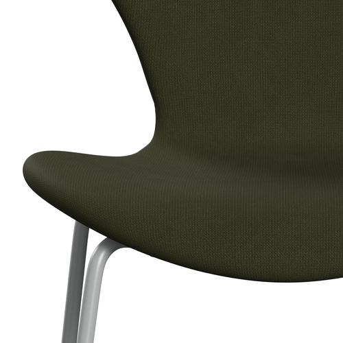 [product_category]-Fritz Hansen 3107 Chair Full Upholstery, Nine Grey/Fame Dark Brown Green-Fritz Hansen-3107FU-F68148-DRNIGR-FRI-6