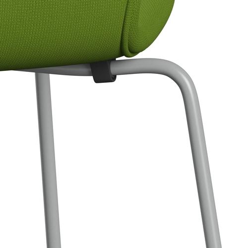 [product_category]-Fritz Hansen 3107 Chair Full Upholstery, Nine Grey/Fame Green-Fritz Hansen-3107FU-F68035-DRNIGR-FRI-7