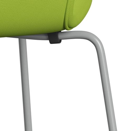 [product_category]-Fritz Hansen 3107 Chair Full Upholstery, Nine Grey/Fame Neon Green-Fritz Hansen-3107FU-F68144-DRNIGR-FRI-7