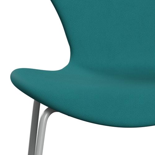 [product_category]-Fritz Hansen 3107 Chair Full Upholstery, Nine Grey/Fame Turquoise (F67016)-Fritz Hansen-3107FU-F67016-DRNIGR-FRI-6