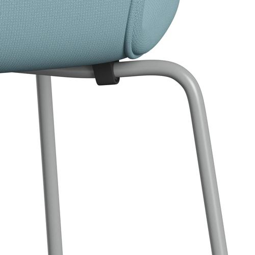 [product_category]-Fritz Hansen 3107 Chair Full Upholstery, Nine Grey/Fame Turquoise Light-Fritz Hansen-3107FU-F67068-DRNIGR-FRI-7