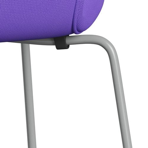 [product_category]-Fritz Hansen 3107 Chair Full Upholstery, Nine Grey/Fame Violet Light-Fritz Hansen-3107FU-F65083-DRNIGR-FRI-7