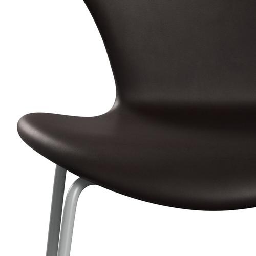 [product_category]-Fritz Hansen 3107 Chair Full Upholstery, Nine Grey/Grace Dark Brown-Fritz Hansen-3107FU-ELDBR-DRNIGR-FRI-6