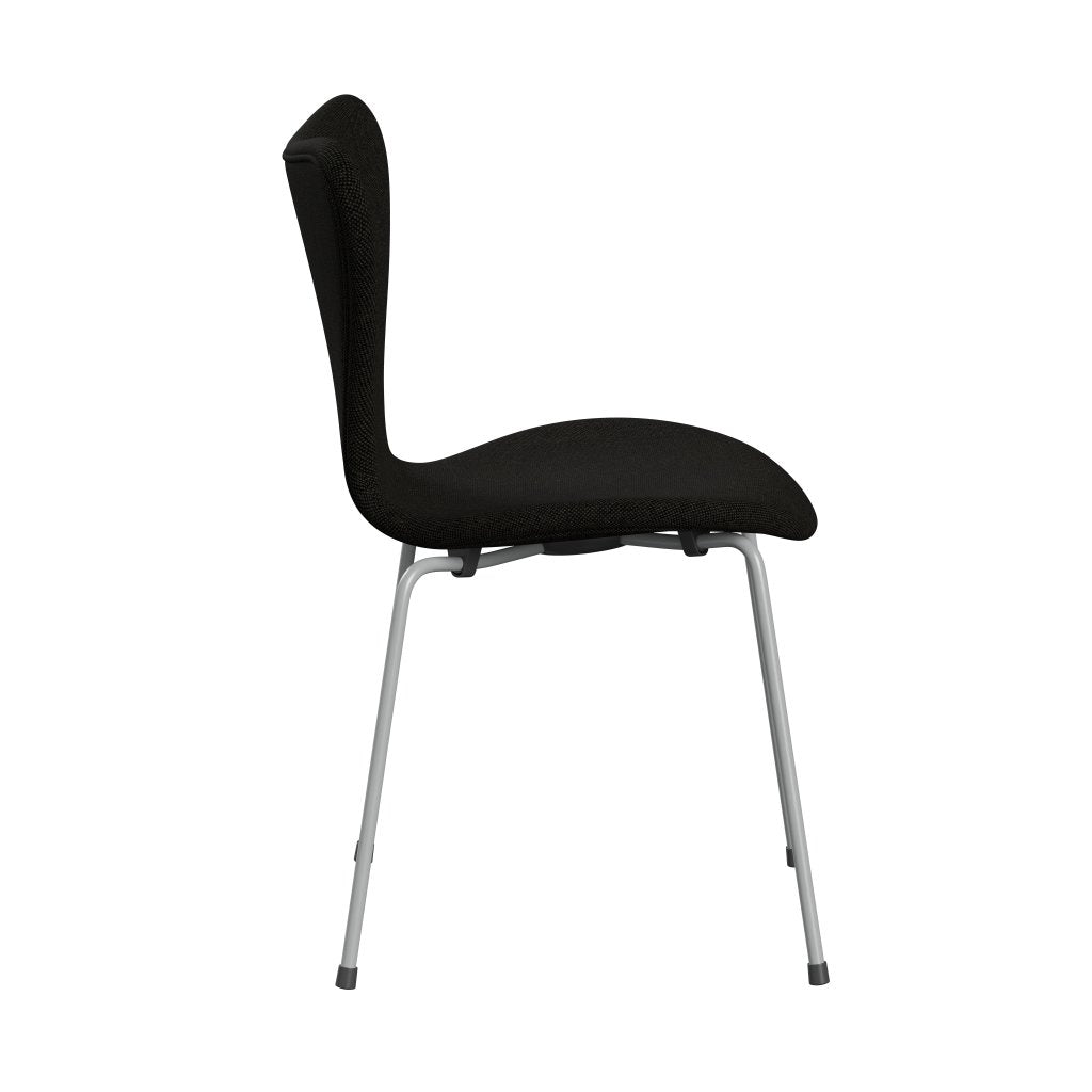 [product_category]-Fritz Hansen 3107 Chair Full Upholstery, Nine Grey/Hallingdal Black/Grey (Hal173)-Fritz Hansen-3107FU-HAL173-DRNIGR-FRI-3