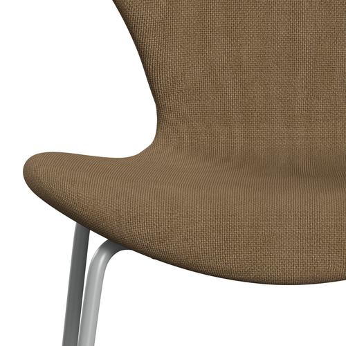 [product_category]-Fritz Hansen 3107 Chair Full Upholstery, Nine Grey/Hallingdal Light Brown-Fritz Hansen-3107FU-HAL224-DRNIGR-FRI-6