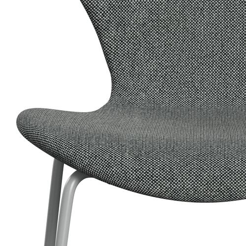 [product_category]-Fritz Hansen 3107 Chair Full Upholstery, Nine Grey/Hallingdal White/Brown-Fritz Hansen-3107FU-HAL126-DRNIGR-FRI-6