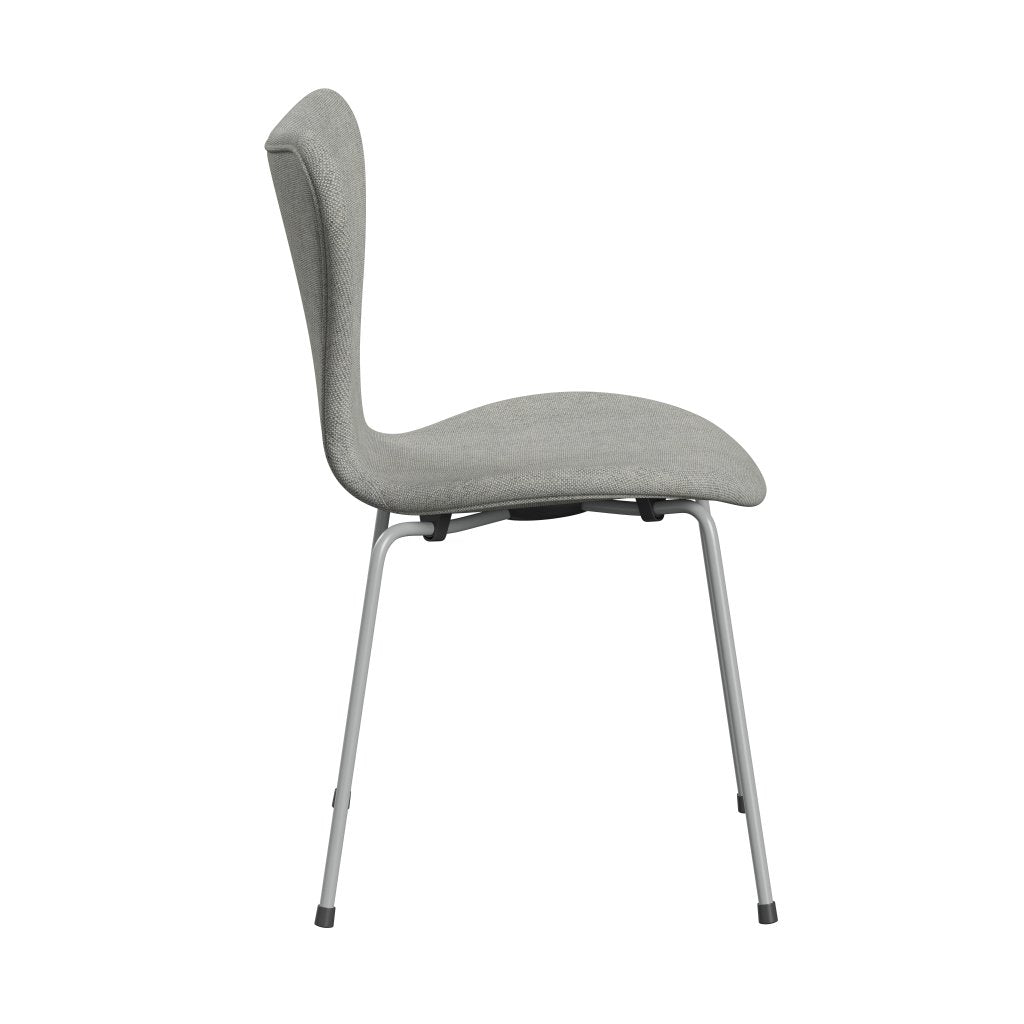 [product_category]-Fritz Hansen 3107 Chair Full Upholstery, Nine Grey/Hallingdal White/Grey-Fritz Hansen-3107FU-HAL110-DRNIGR-FRI-3
