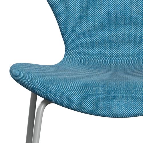 [product_category]-Fritz Hansen 3107 Chair Full Upholstery, Nine Grey/Hallingdal White/Turquoise-Fritz Hansen-3107FU-HAL840-DRNIGR-FRI-6