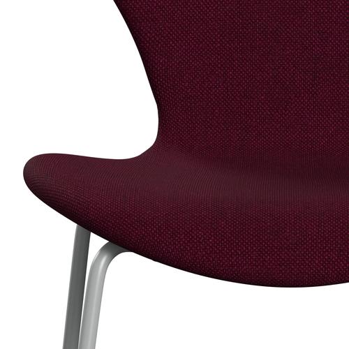 [product_category]-Fritz Hansen 3107 Chair Full Upholstery, Nine Grey/Hallingdal Wine Red/Violet-Fritz Hansen-3107FU-HAL573-DRNIGR-FRI-6