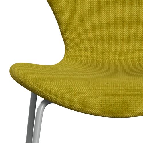 [product_category]-Fritz Hansen 3107 Chair Full Upholstery, Nine Grey/Hallingdal Yellow/Green-Fritz Hansen-3107FU-HAL420-DRNIGR-FRI-6