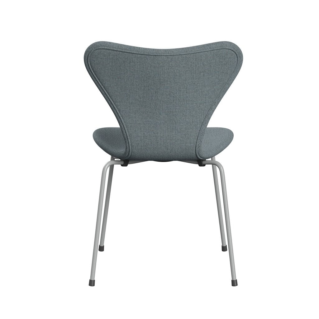 [product_category]-Fritz Hansen 3107 Chair Full Upholstery, Nine Grey/Re Wool Light Blue/Natural-Fritz Hansen-3107FU-REW718-DRNIGR-FRI-4