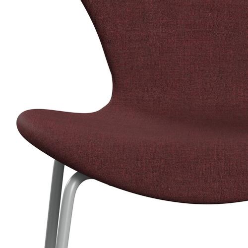 [product_category]-Fritz Hansen 3107 Chair Full Upholstery, Nine Grey/Remix Wine Red-Fritz Hansen-3107FU-REM662-DRNIGR-FRI-6