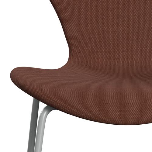 [product_category]-Fritz Hansen 3107 Chair Full Upholstery, Nine Grey/Steelcut Medium Brown-Fritz Hansen-3107FU-STI365-DRNIGR-FRI-6