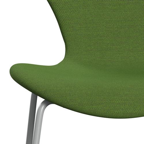 [product_category]-Fritz Hansen 3107 Chair Full Upholstery, Nine Grey/Steelcut Trio Grass Green-Fritz Hansen-3107FU-STR953-DRNIGR-FRI-6