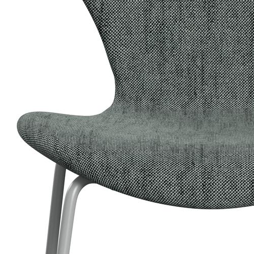 [product_category]-Fritz Hansen 3107 Chair Full Upholstery, Nine Grey/Sunniva 2 Black/White-Fritz Hansen-3107FU-SV163-DRNIGR-FRI-6