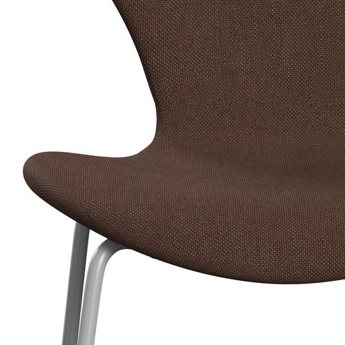 [product_category]-Fritz Hansen 3107 Chair Full Upholstery, Nine Grey/Sunniva 2 Chocolate/Chestnut-Fritz Hansen-3107FU-SV363-DRNIGR-FRI-6