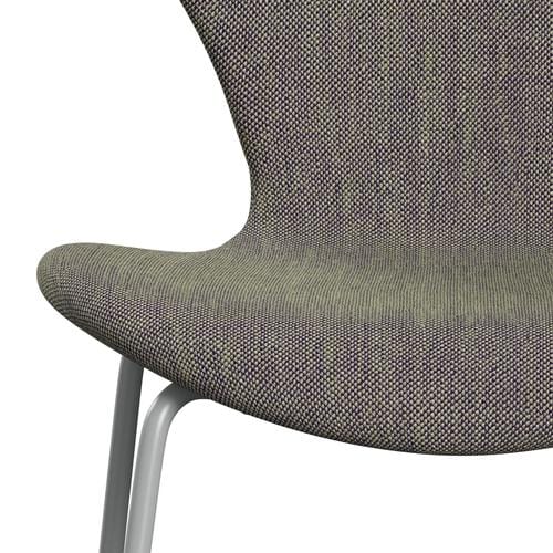 [product_category]-Fritz Hansen 3107 Chair Full Upholstery, Nine Grey/Sunniva 2 Light Green/Violet-Fritz Hansen-3107FU-SV952-DRNIGR-FRI-6