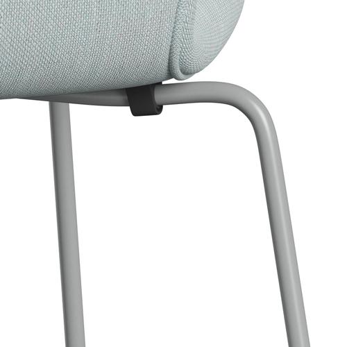 [product_category]-Fritz Hansen 3107 Chair Full Upholstery, Nine Grey/Sunniva 2 White/Light Blue-Fritz Hansen-3107FU-SV723-DRNIGR-FRI-7