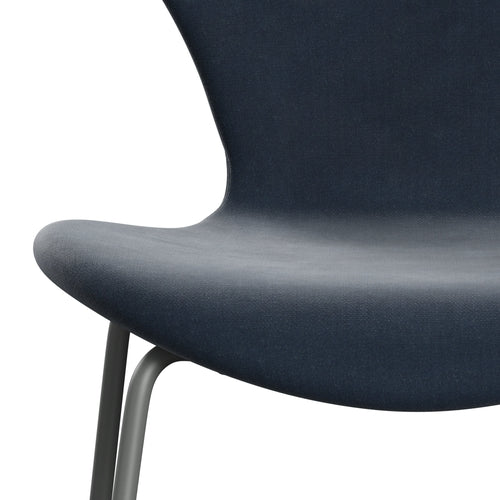 [product_category]-Fritz Hansen 3107 Chair Full Upholstery, Silver Grey/Belfast Velvet Grey Blue-Fritz Hansen-3107FU-BEL143-SIGREY-FRI-6