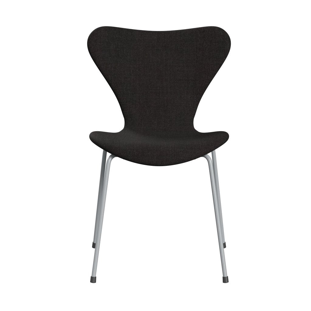 [product_category]-Fritz Hansen 3107 Chair Full Upholstery, Silver Grey/Canvas Black-Fritz Hansen-3107FU-CA0174-SIGREY-FRI-1