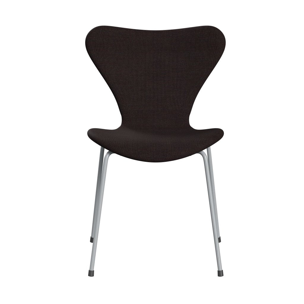 [product_category]-Fritz Hansen 3107 Chair Full Upholstery, Silver Grey/Canvas Black Stone-Fritz Hansen-3107FU-CA0364-SIGREY-FRI-1