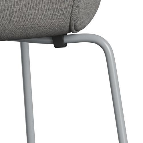 [product_category]-Fritz Hansen 3107 Chair Full Upholstery, Silver Grey/Canvas Light Grey-Fritz Hansen-3107FU-CA0124-SIGREY-FRI-7